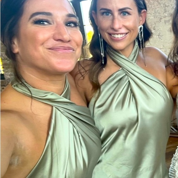 Show Me Your MuMu Green Halter Neck Backless Gown - Picture 10 of 10